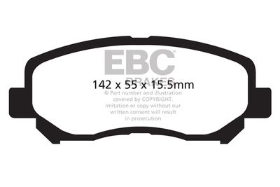 Комплект тормозных колодок, дисковый тормоз EBC Brakes DP22134 для MAZDA CX-5