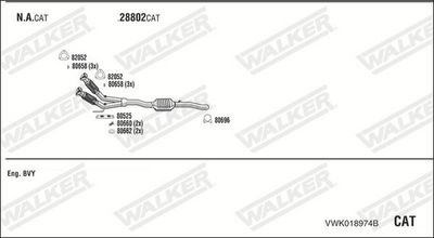 Изпускателна система WALKER VWK018974B