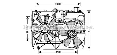 Вентилятор, охлаждение двигателя PRASCO TO7534 для LEXUS RX