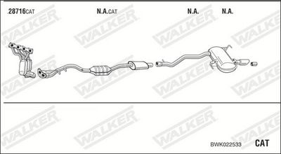 Изпускателна система WALKER BWK022533