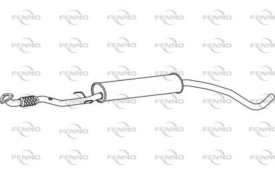 Средний глушитель выхлопных газов FENNO P43102 для OPEL ADAM
