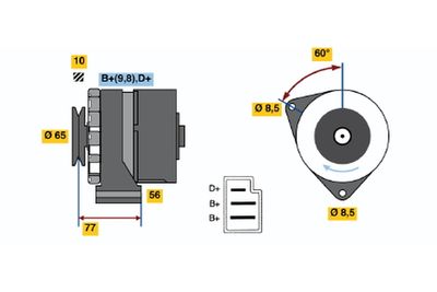 GENERATOR / ALTERNATOR BOSCH 0120488119