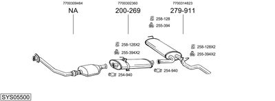 Układ wydechowy BOSAL SYS05500