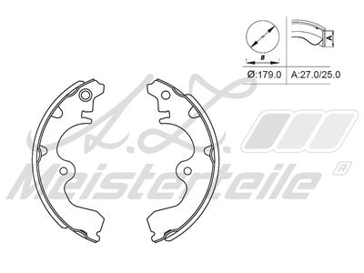 комплект спирачна челюст A.Z. Meisterteile AZMT-44-026-1242