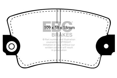 Комплект тормозных колодок, дисковый тормоз EBC Brakes DP324 для RENAULT 20