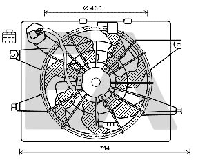 EACLIMA 33V28062 Вентилятор системы охлаждения двигателя  для KIA OPTIMA (Киа Оптима)