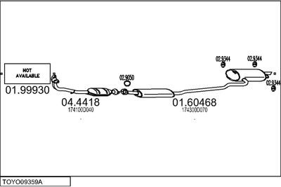 SISTEM DE ESAPAMENT MTS TOYO09359A015522