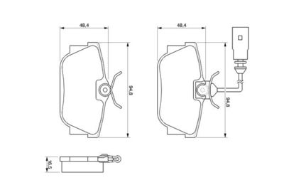 BOSCH 0 986 424 542 Комплект тормозных колодок, дисковый тормоз 