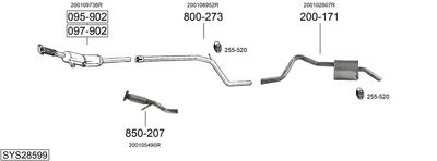 SISTEM DE ESAPAMENT BOSAL SYS28599