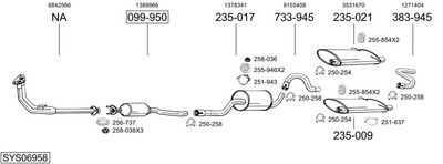 ABGASANLAGE BOSAL SYS06958
