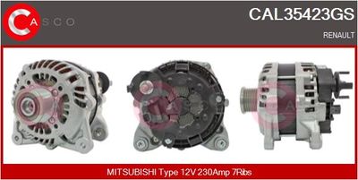 CASCO CAL35423GS Генератор  для RENAULT ESPACE (Рено Еспаке)