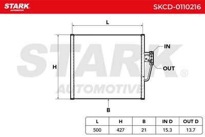 кондензатор, климатизация STARK SKCD-0110216