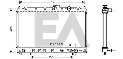 EACLIMA 31R51059 Радиатор охлаждения двигателя EACLIMA для MITSUBISHI SPACE