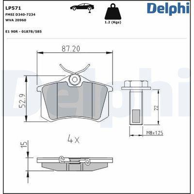 Brake Pad Set, disc brake LP571