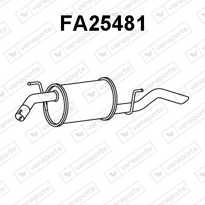 Глушитель выхлопных газов конечный VENEPORTE FA25481 для FIAT TIPO