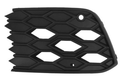 Voorbumper afdekking Voor Links (met parkeersensor gaten, plastic, zwart, GTI) past: VW GOLF VIII 07.19-05.24
