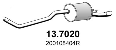 Глушитель выхлопных газов конечный ASSO 13.7020 для DACIA SANDERO