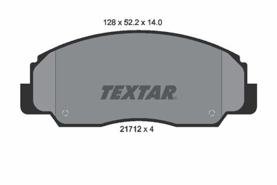 Комплект тормозных колодок, дисковый тормоз TEXTAR 2171201 для DAIHATSU ROCKY