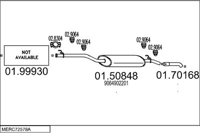 Układ wydechowy MTS MERC72578A031157