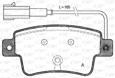 Комплект тормозных колодок, дисковый тормоз OPEN PARTS BPA1198.02 для ABARTH PUNTO