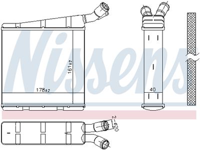 NISSENS 606334 Радиатор охлаждения двигателя  для AUDI A3 (Ауди А3)