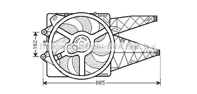 Вентилятор, охлаждение двигателя AVA QUALITY COOLING FT7531 для ALFA ROMEO MITO