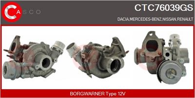 COMPRESOR SISTEM DE SUPRAALIMENTARE CASCO CTC76039GS