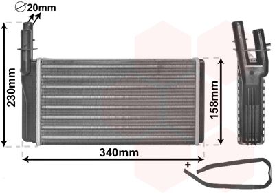 VAN WEZEL 73006074 Радиатор печки  для ALFA ROMEO (Альфа-ромео)
