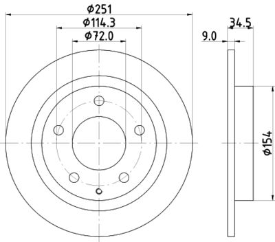 MINTEX MDC1309 Тормозные диски  для MAZDA 323 F V (BA) 1.5 16V