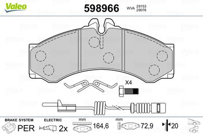 Brake Pad Set, disc brake 598966