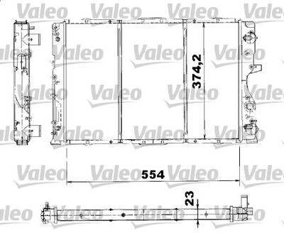 Радиатор, охлаждение двигателя VALEO 732745 для FIAT FIORINO