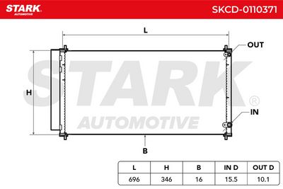 кондензатор, климатизация STARK SKCD-0110371