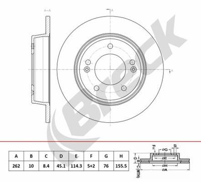 спирачен диск BRECK BR 084 SA100