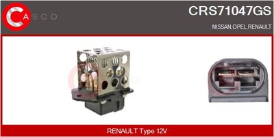 REZISTOR ELECTROMOTOR - VENTILATOR CASCO CRS71047GS