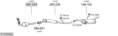 Układ wydechowy BOSAL SYS05065