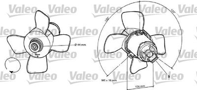 VALEO 696038 Вентилятор системы охлаждения двигателя  для AUDI COUPE (Ауди Коупе)