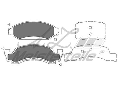 комплект спирачно феродо, дискови спирачки A.Z. Meisterteile AZMT-44-022-2461