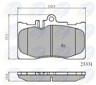 Комплект тормозных колодок, дисковый тормоз COMLINE CBP01211 для TOYOTA CELSIOR