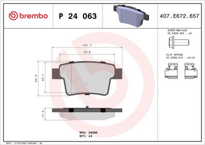 Brake Pad Set, disc brake P 24 063