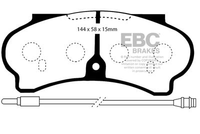 Комплект тормозных колодок, дисковый тормоз EBC Brakes DP652 для PEUGEOT J9