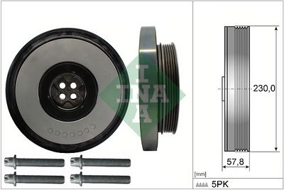 Sada řemenice, kliková hřídel Schaeffler INA 544 0605 20