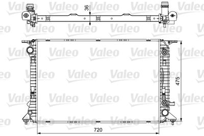 VALEO 735473 Радиатор охлаждения двигателя  для AUDI A4 (Ауди А4)