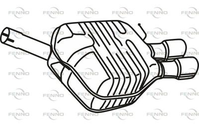 FENNO P72136 Глушитель выхлопных газов  для VW CC (Фольцваген Кк)
