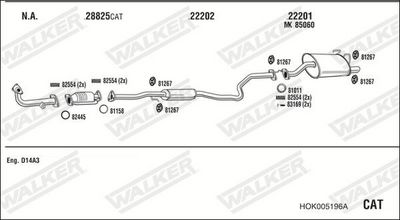 Изпускателна система WALKER HOK005196A