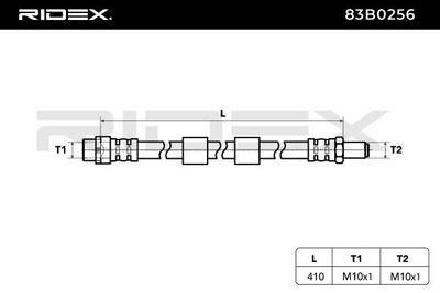 спирачен маркуч RIDEX 83B0256