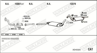 Изпускателна система WALKER AD40320