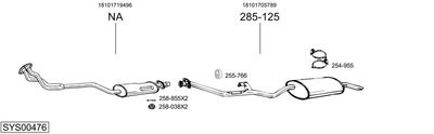 Układ wydechowy BOSAL SYS00476