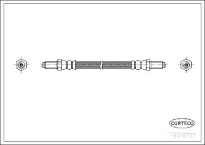 Тормозной шланг CORTECO 19018755 для MG MAESTRO