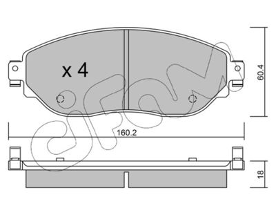 Brake Pad Set, disc brake 822-1003-0