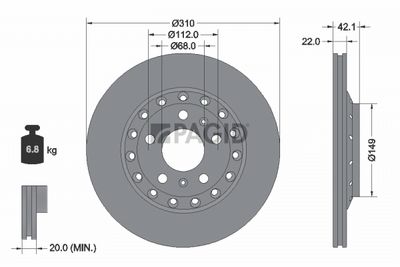 Brzdový kotouč PAGID 54523NC